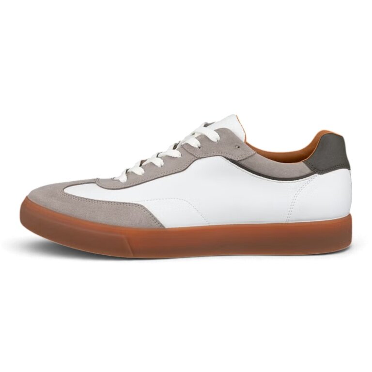 ECCO Sneaker Soft 10 (skóra premium) 2026 biały/ciemny beż mężczyźni