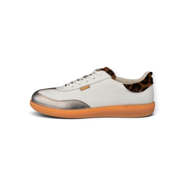 ECCO Sneaker Soft 11 (skóra licowa) biały/ciemny brąz damskie
