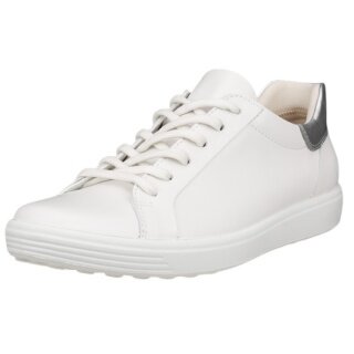 ECCO Sneaker Soft 7 Easy Slip Low (skóra premium) białe damskie