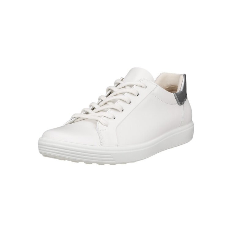 ECCO Sneaker Soft 7 Easy Slip Low (skóra premium) białe damskie