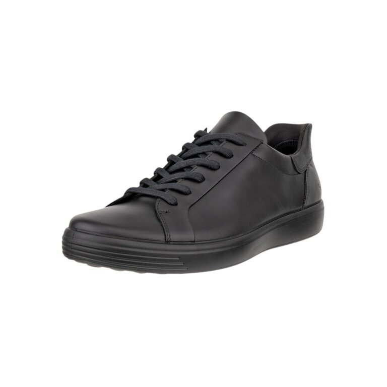 ECCO Sneaker Soft 7 Easy Slip Lace (skóra premium) czarny mężczyźni