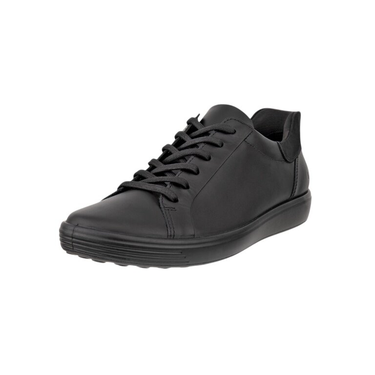 ECCO Sneaker Soft 7 Easy Slip Low (skóra premium) czarny damski