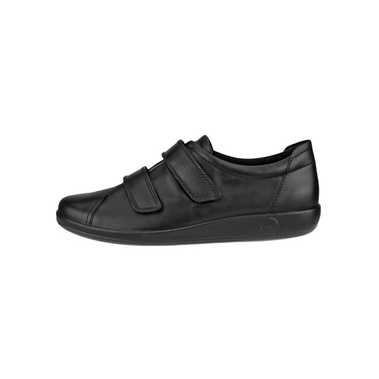 ECCO Sneaker Velcro Soft 2.0 (skóra licowa premium) czarny damski