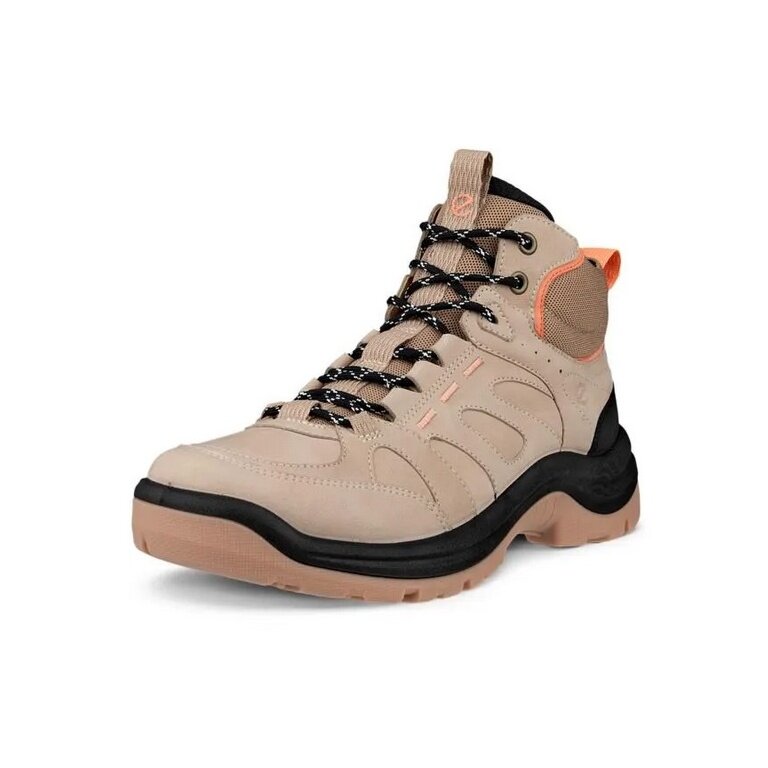 ECCO Buty trekkingowe Offroad (skóra nubukowa, wodoodporne) nudebrun/koralowy dla kobiet