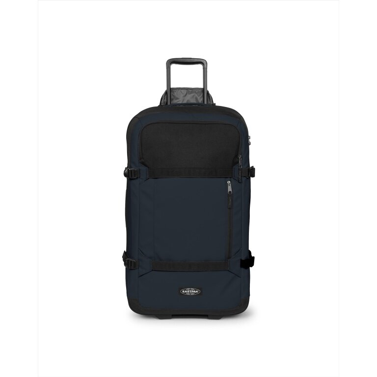Torba podróżna Eastpak Transit'r Pro M Autentyczny Oryginał (z kółkami, 63 litry) granatowo-czarna