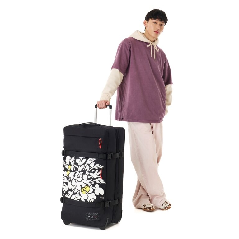Torba podróżna Eastpak Transit'r Pro L Autentyczny Oryginał Mickey Placement (z kółkami, 115 litrów) czarna