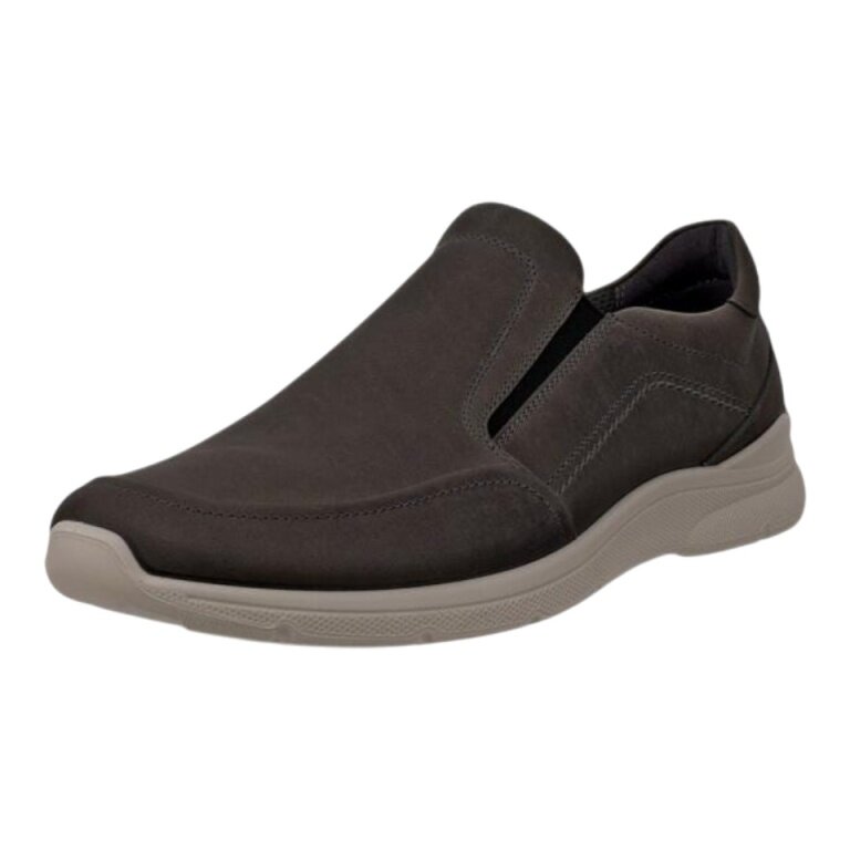 ECCO codzienne buty podróżne Irving (skóra nubukowa, Slip-On) ciemnobrązowe męskie