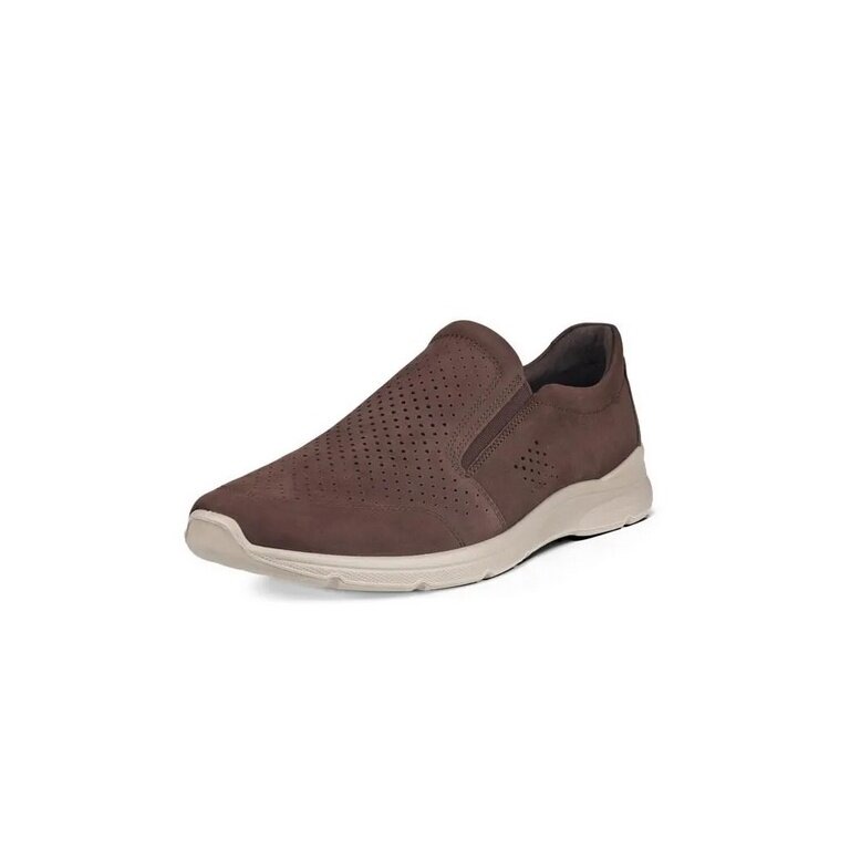 ECCO Sneaker Irving Slip On (skóra licowa i nubuk z yaka) brązowy męski