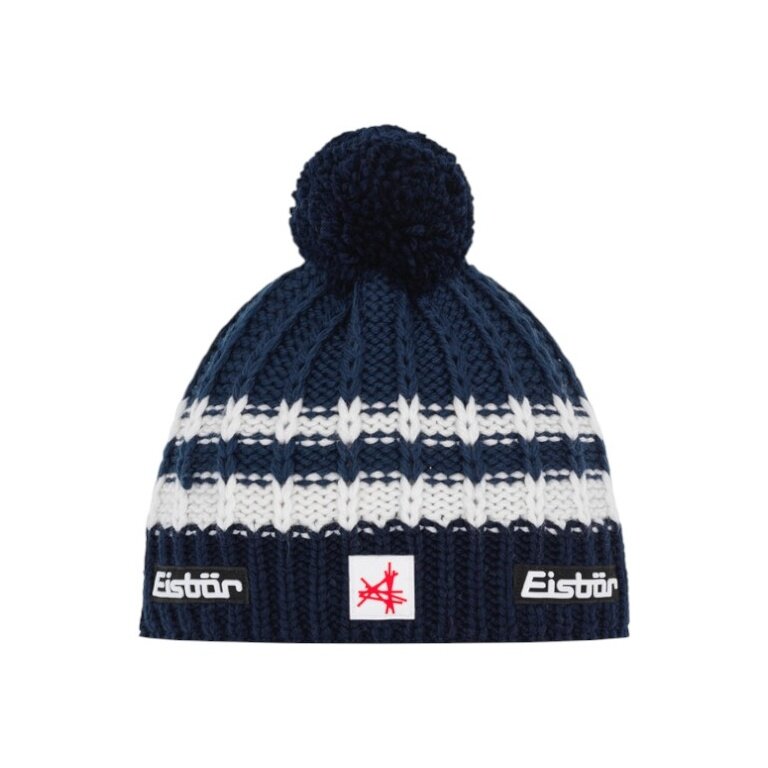 Czapka polarowa (pompon) Kova SA - Merinomix - granatowa/biała - 1 sztuka