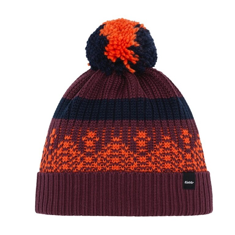Eisbär Czapka (pompon) Norrak - bordowy/pomarańczowy/granatowy