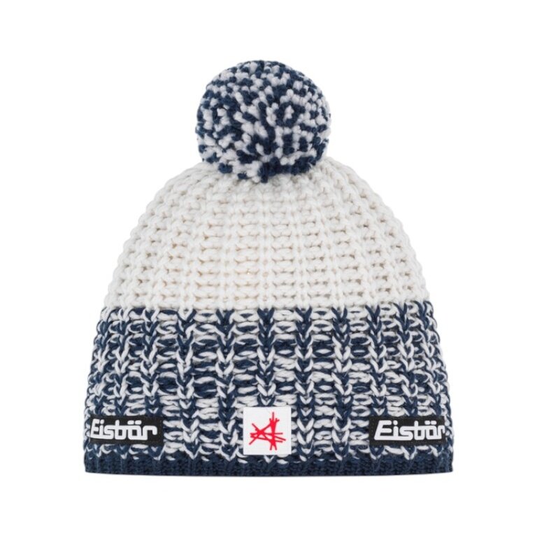 Czapka polarowa (pompon) Refocus SA - Merinomix - kobaltowy/biały - 1 sztuka