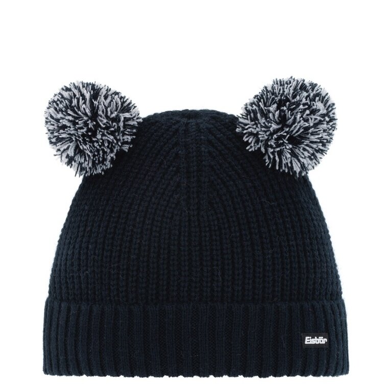 Eisbär Zimowa czapka (Pompon) Ponti - z wełnianym pomponem jako uszami - granatowa - Dzieci