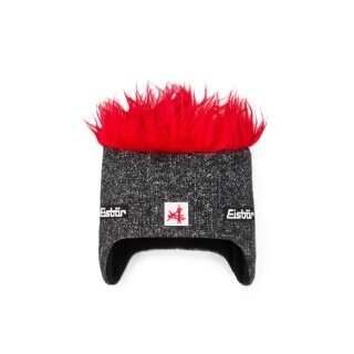 Czapka zimowa Eisbär (czapka na uszy) Cocker SA - grafitowo-szara/czerwona - 1 sztuka