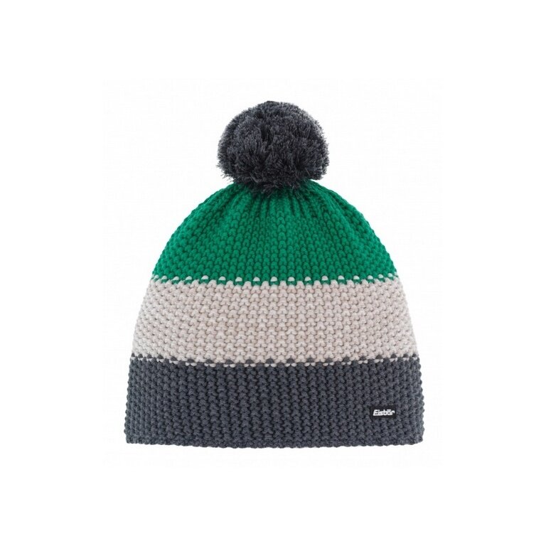 Czapka zimowa Eisbär (pompon) Star Pompon RL zielona/kremowa/szara