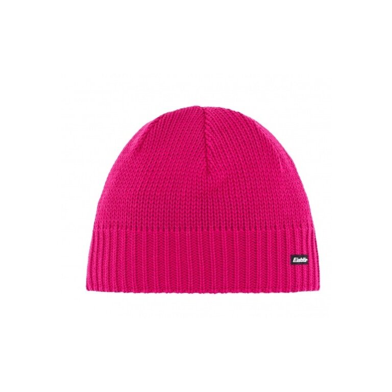 Czapka zimowa Eisbär (Beanie) Trop wzór dzianinowy wełna merino magenta męska