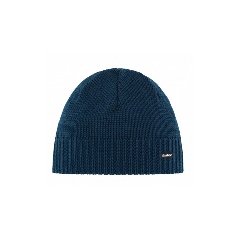 Czapka zimowa Eisbär (Beanie) Trop wzór dzianinowy wełna merino granatowa męska