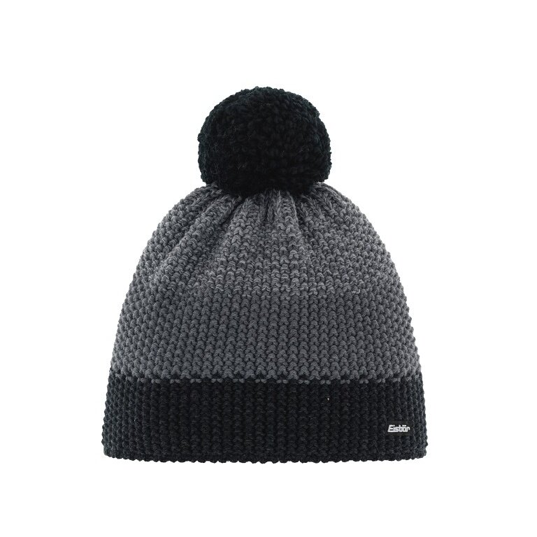 Czapka zimowa Eisbär (pompon) Star Pompon szaro/czarna dziecięca