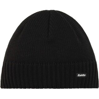 Czapka zimowa Eisbär (Beanie) Trop wzór dzianinowy wełna merino czarna męska