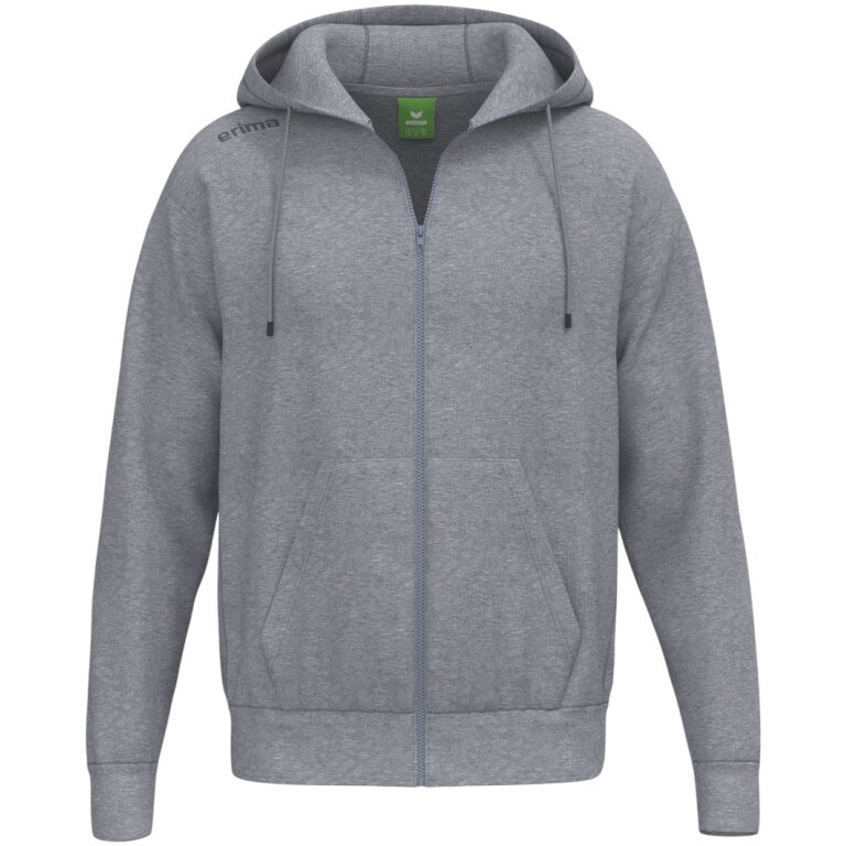 Erima bluza z kapturem TS Hoodie Full Zip (materiał mieszany) jasnoszara męska