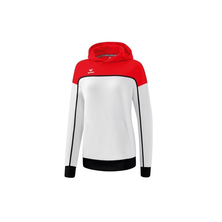 Erima Bluza z kapturem Hoodie Change (mieszanka bawełny) biało/czerwona damska