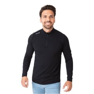 Erima Sportowa koszulka z długim rękawem Rolli Half-Zip (miękki materiał elastyczny) czarna męska
