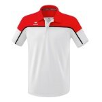 Erima Sport-Polo Change (100% rec. poliester, szybkoschnący materiał funkcjonalny) biały/czerwony mężczyźni