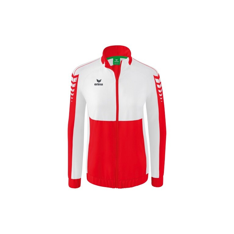 Erima Kurtka Prezentacyjna Six Wings (100% Poliester, Stojący Kołnierz, Dopasowany Krój) czerwono/biała Damska