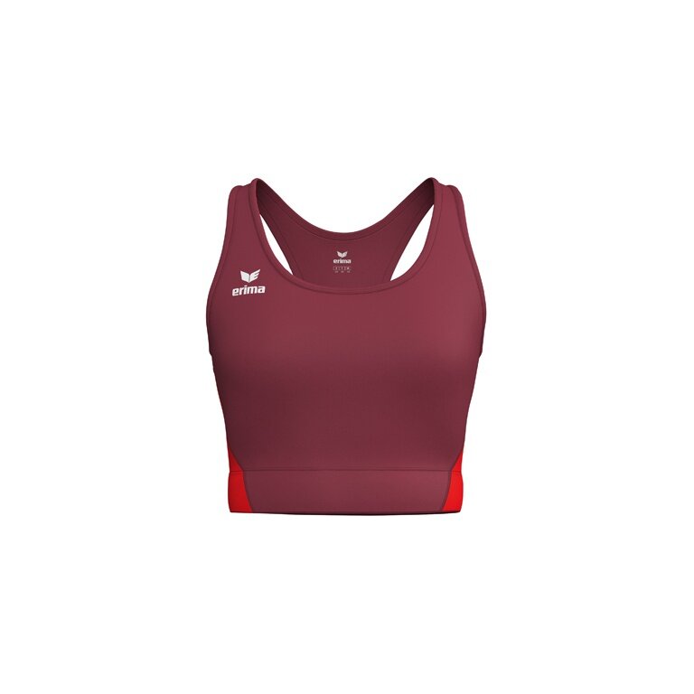 Erima Sport-Bra T&F Wings (Racerback, pochłaniający wilgoć) bordowy dla kobiet