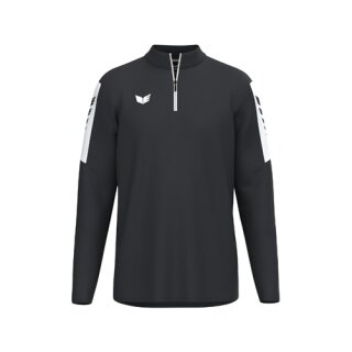 Erima Sportowa koszulka z długim rękawem Intro Training Top (na pół-zamek, wytrzymały materiał funkcjonalny) czarna męska