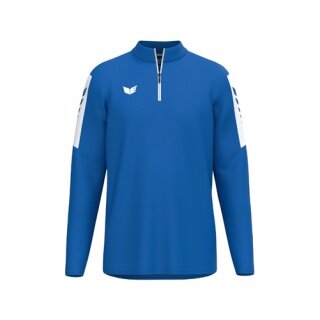 Erima Sportowa koszulka z długim rękawem Intro Training Top (pół-zamek, wytrzymały materiał funkcjonalny) niebieska krótką męską