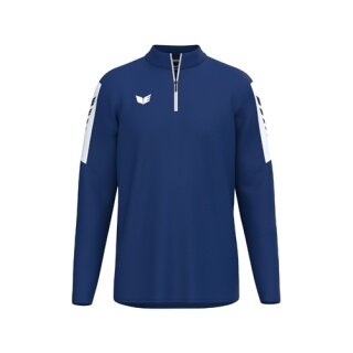 Erima Sportowa koszulka z długim rękawem Intro Training Top (pół-zamek, wytrzymały materiał funkcjonalny) granatowy dla chłopców