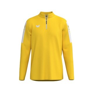 Erima Sportowa koszulka z długim rękawem Intro Training Top (z pół-zamkiem, wytrzymały materiał funkcjonalny) żółta męska