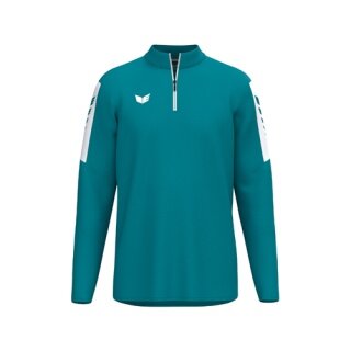 Erima Sportowa koszulka z długim rękawem Intro Training Top (pół-zamek, wytrzymały materiał funkcjonalny) niebieska męska