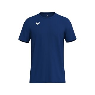 Erima Sportowa koszulka T-shirt Intro Function (100% recyklingowy poliester, lekka, szybko schnąca) granatowa męska