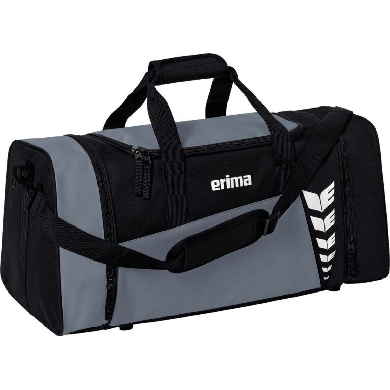 Torba sportowa Erima Six Wings (Rozmiar M - 49,5 litra) szara/czarna 61x29x28cm