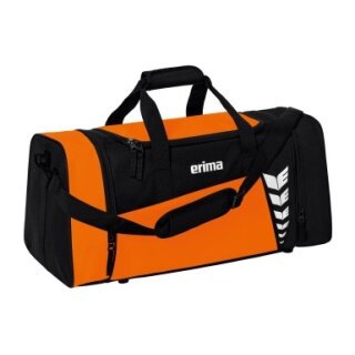 Torba sportowa Erima Six Wings (rozmiar M - 49,5 litra) pomarańczowo-czarna 61x29x28cm