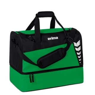 Torba sportowa Erima Six Wings z przegrodą na dno (rozmiar L - 94,5 litra) szmaragdowa/zielona 60x35x45cm