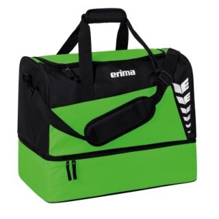 Torba sportowa Erima Six Wings z kieszenią na dnie (rozmiar L - 94,5 litra) jasna zieleń/czarny 60x35x45cm