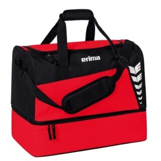 Torba sportowa Erima Six Wings z przegrodą na dno (rozmiar M - 60 litrów) czerwona/czarna 50x30x40cm
