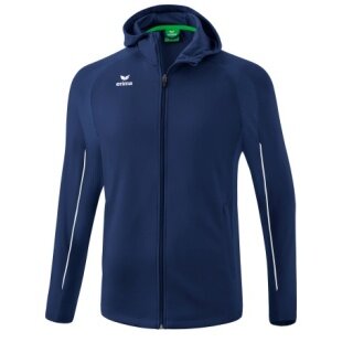 Erima Kurtka treningowa Liga Star z kapturem (wytrzymały i elastyczny materiał funkcjonalny) granatowy/biały mężczyźni