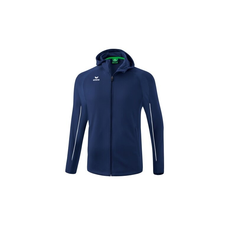 Erima Kurtka treningowa Liga Star z kapturem (wytrzymały i elastyczny materiał funkcyjny) granatowy/biały chłopcy