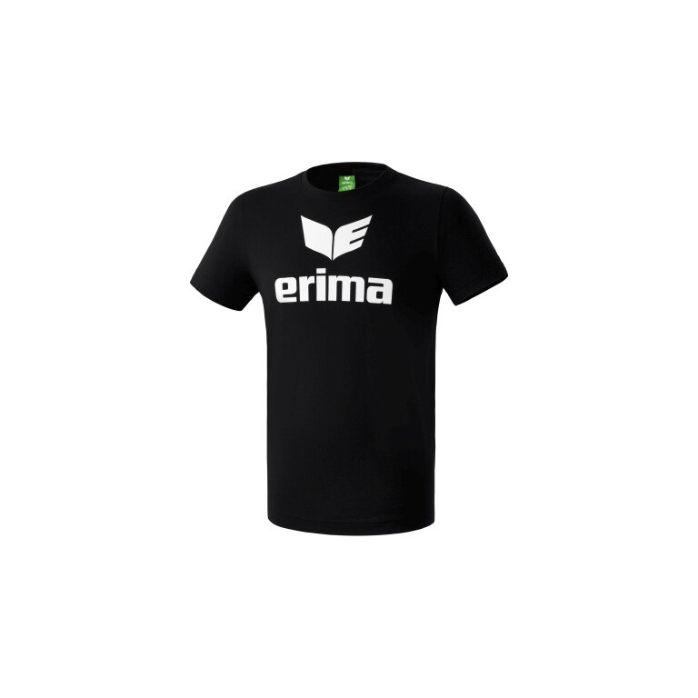 Erima T-shirt sportowe Basic Promo Logo (100% bawełna) czarny chłopcy
