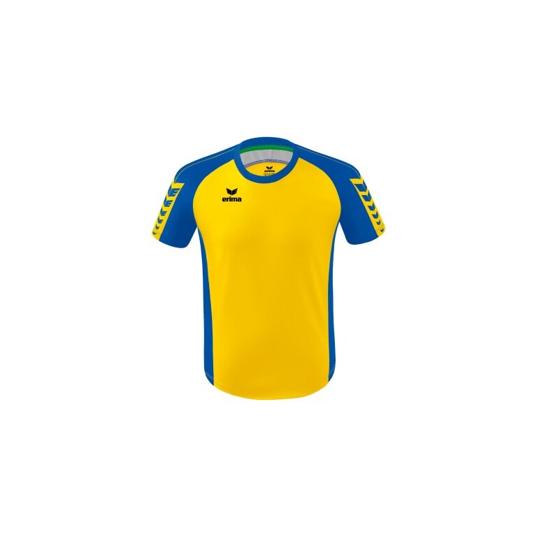 Erima Sportowa koszulka Six Wings (100% poliester, wytrzymała) żółto/niebieska dziecięca