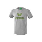 Erima T-shirt rekreacyjne Essential - miękka bawełna - jasnoszary/limonkowy męski