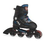 FILA Łyżwy Inline X-One - regulowane - czarne/niebieskie Dziecięce
