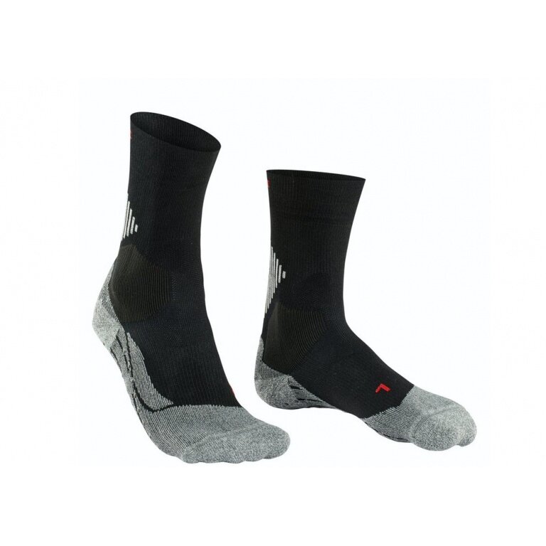 Skarpety funkcjonalne Falke 4 Grip (stabilność z silikonowymi wypustkami) czarne/szare męskie - 1 para