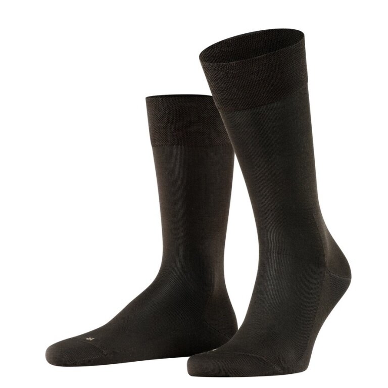 Falke Skarpetki dzienne Crew Sensitive Malaga (komfortowy ściągacz bez ucisku) brązowe męskie - 1 para