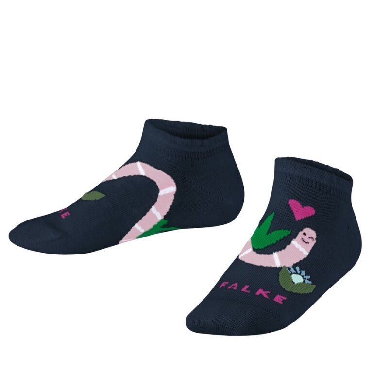 Falke Skarpetki dzienne Funny Worm Sneaker (zrównoważona bawełna) granatowe dzieci - 1 para