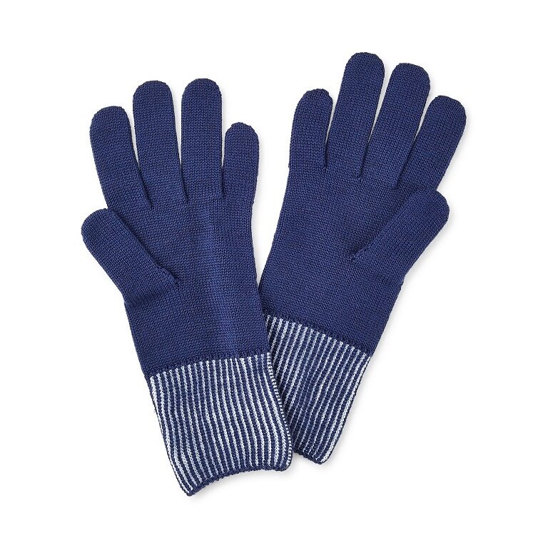 Rękawice dziane Falke (wełna merino) - miękkie i ciepłe - granatowe - damskie/męskie - 1 para