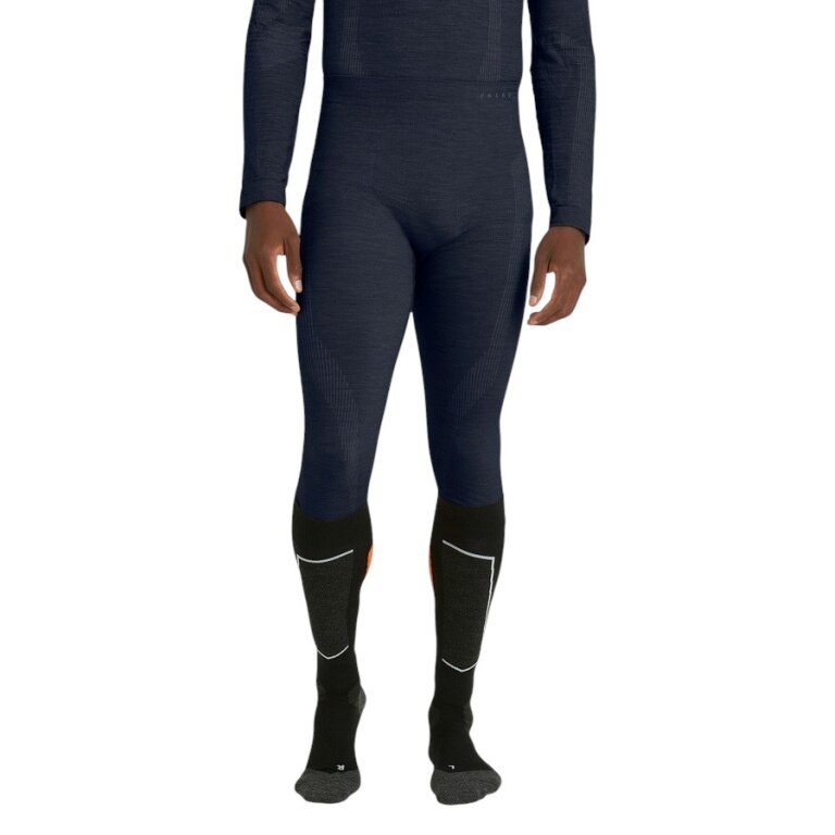 Falke Spodnie termiczne Tight Wool-Tech (doskonałe zarządzanie wilgocią) długie bielizna spaceblue męskie
